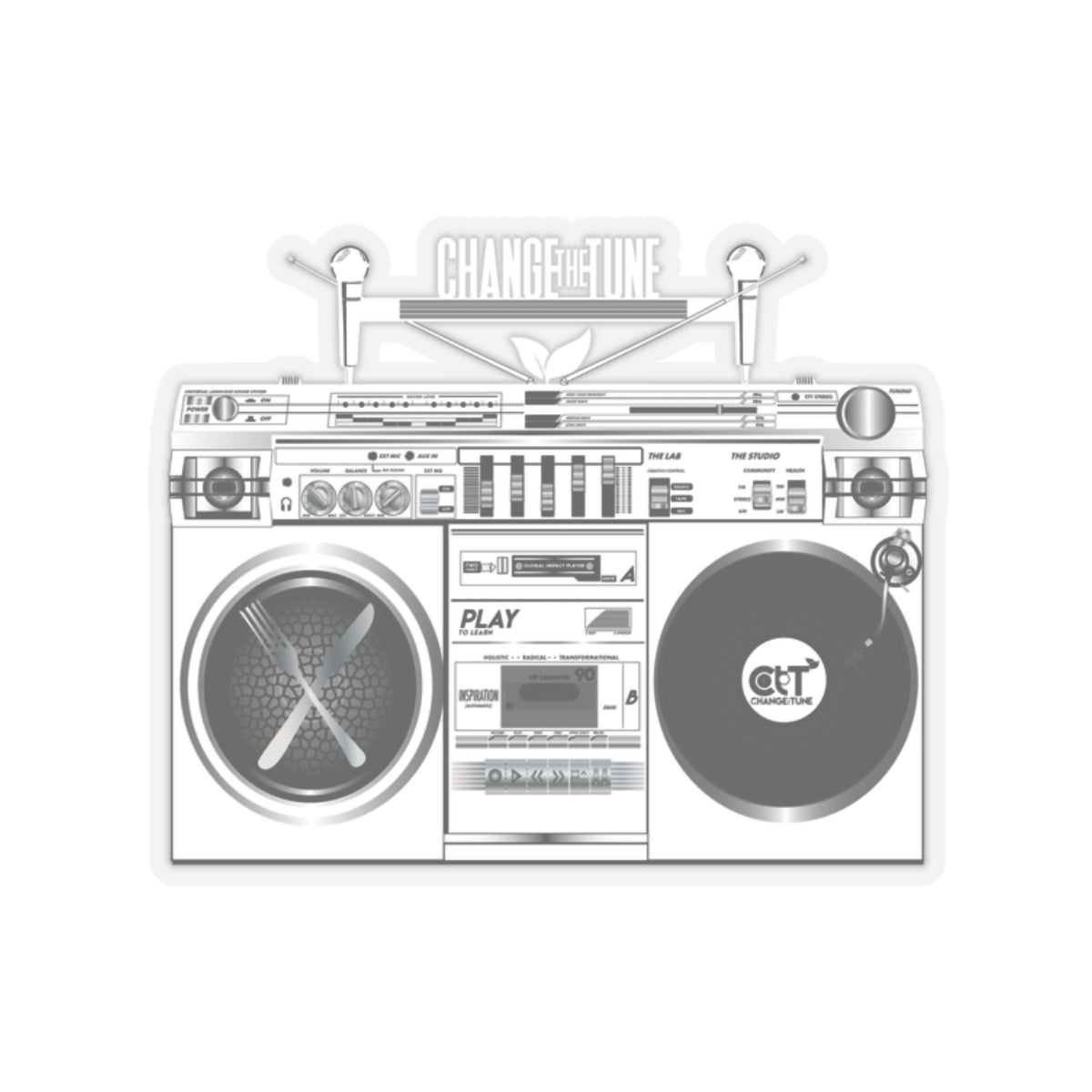 White Movement 2.0 Sticker