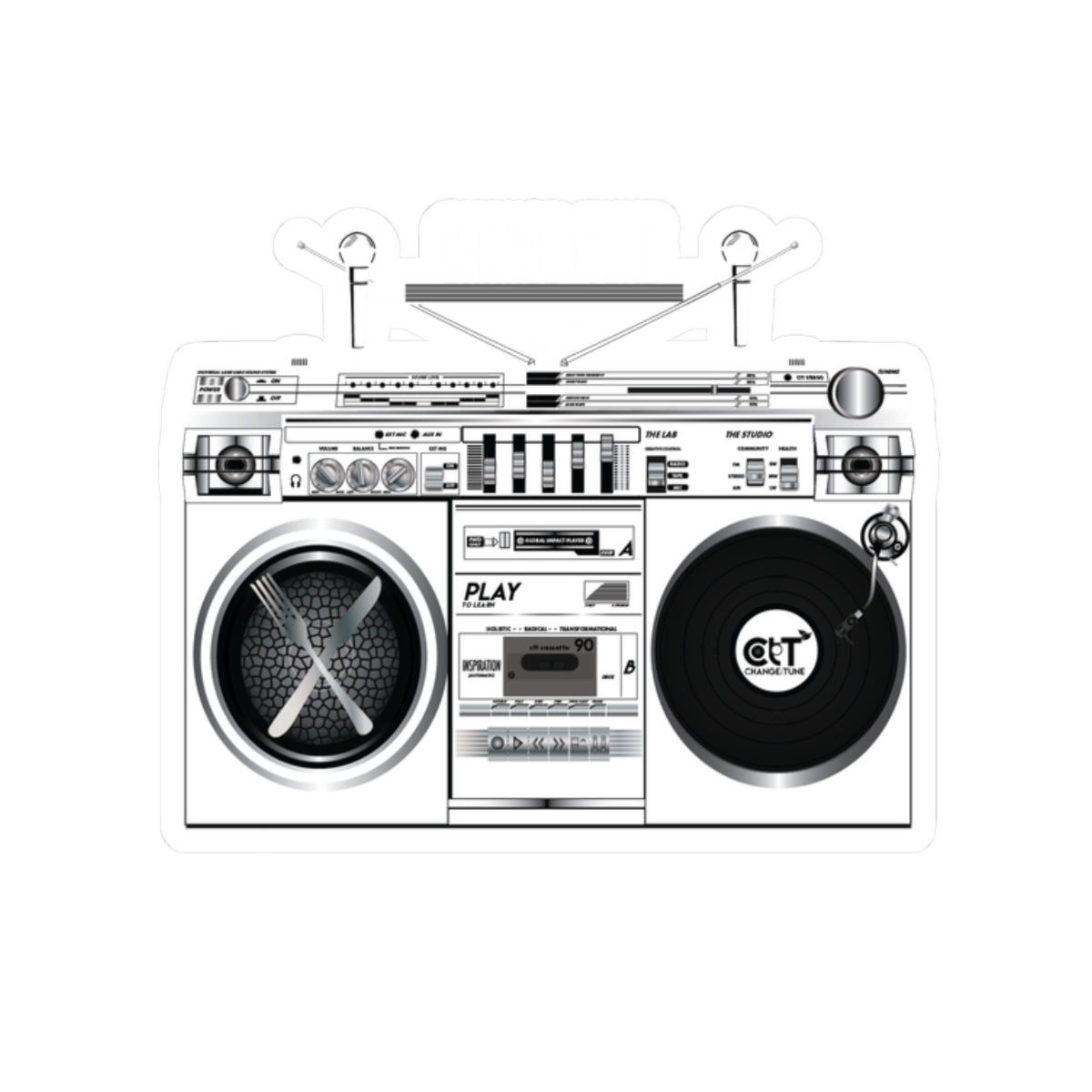 White Movement 2.0 Sticker